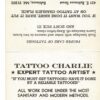 1940’s Vintage Tattoo Charlie Geizer Folding Business Card - Image 4