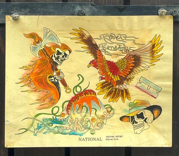 Vintage Tattoo Flash National Tattoo Supply-Tattoo Artist Robert Benedetti