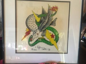 Lyle Tuttle 1973 Tattoo Flash ORIGINAL ARTWORK 