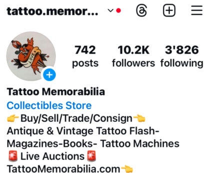 Tattoo Memorabilia For Sale Antique Vintage Tattooing Equipment & Tattoo Machines