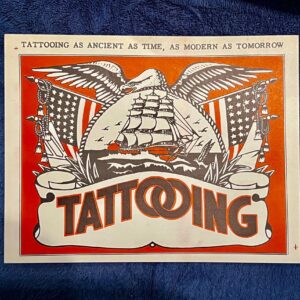 Original 1940`s Zeiss Tattoo Supply Poster