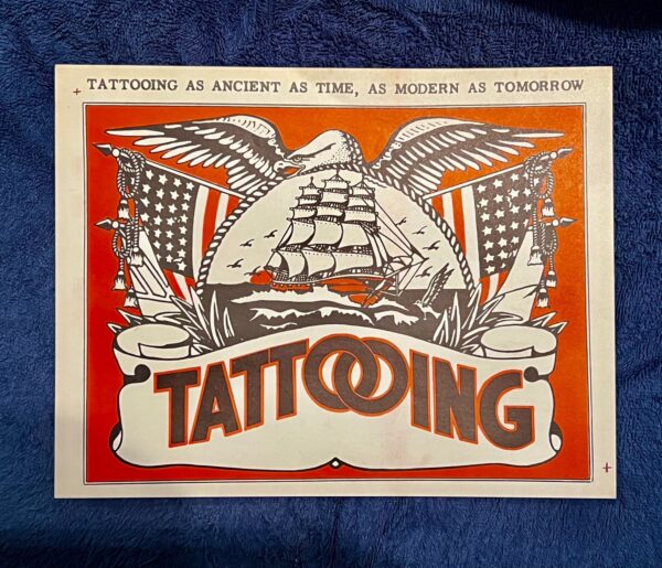 Original 1940`s Zeiss Tattoo Supply Poster