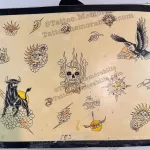 Vintage Tattoo Flash 1979 Bob Shaw & Sons Hand Painted-Original Tattoo Flash Sheet