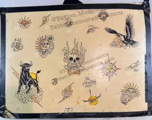 Vintage Tattoo Flash 1979 Bob Shaw & Sons Hand Painted-Original Tattoo Flash Sheet