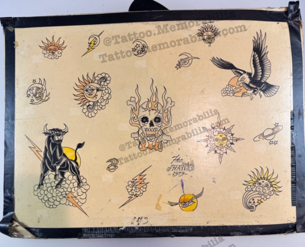 Vintage Tattoo Flash 1979 Bob Shaw & Sons Hand Painted-Original Tattoo Flash Sheet