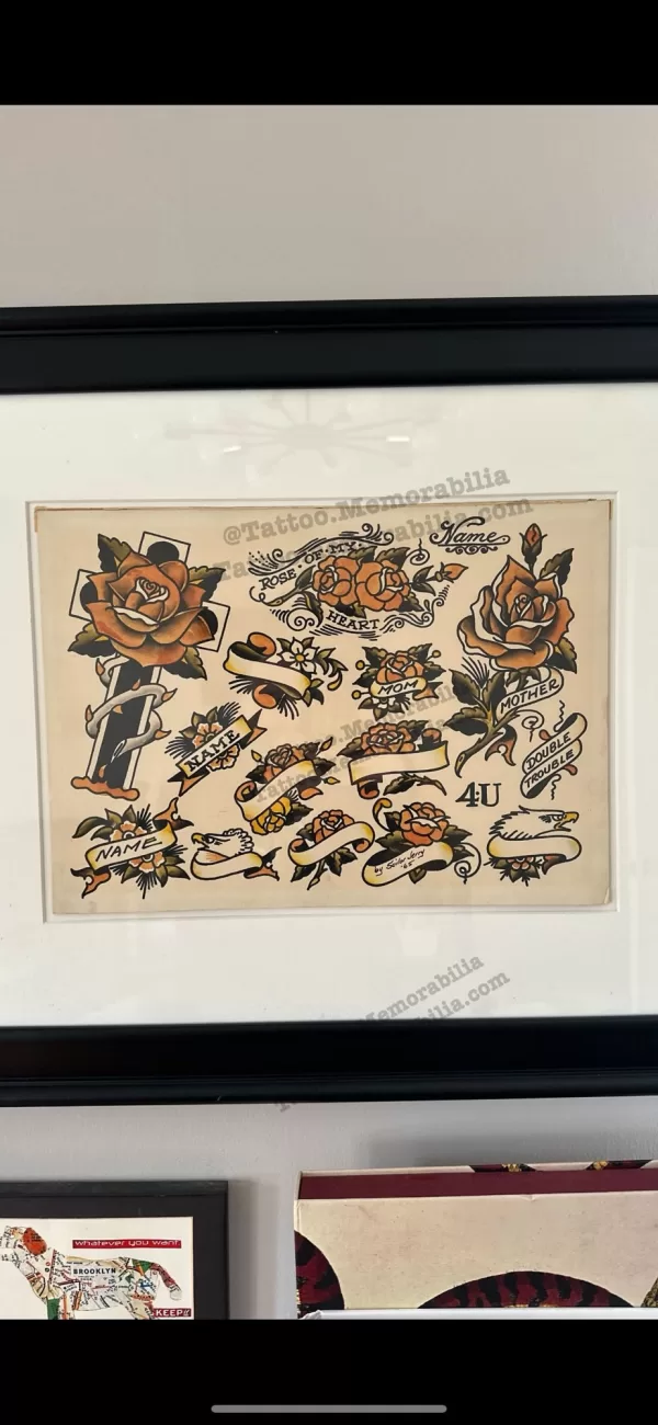 Sailor Jerry-Original Tattoo Flash Sheet 1965