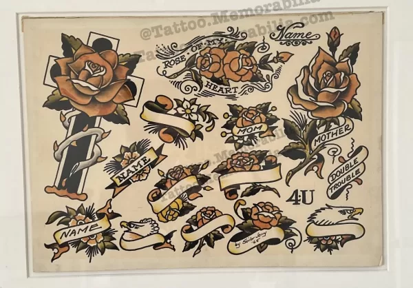 Sailor Jerry-Original Tattoo Flash Sheet 1965