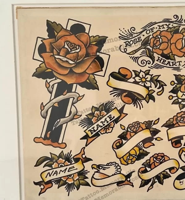 Sailor Jerry-Original Tattoo Flash Sheet 1965