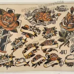 Sailor Jerry-Original Tattoo Flash Sheet 1965