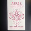 Vintage tattoo business card from Ricky in Hong Kong