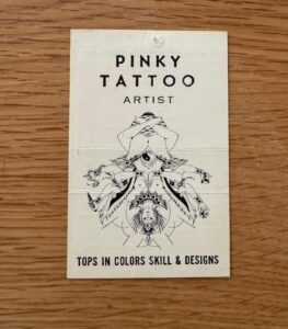 Vintage tattoo business card-Pinky Yun