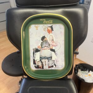 Vintage 1960’s Coca Cola Serving Tray featuring Norman Rockwell’s famous Saturday Evening Post magazine cover "The Tattooist"