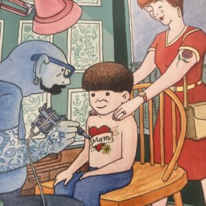 Vintage New Yorker Magazine 1993 Cover Only -Tattooing