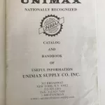 Unimax Tattoo Supply Catalog 1996 NYC