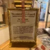 NORMAN ROCKWELL'S THE TATTOOIST EMPTY 11" GOLD KENTUCKY BOURBON DECANTER BOTTLE - Image 2