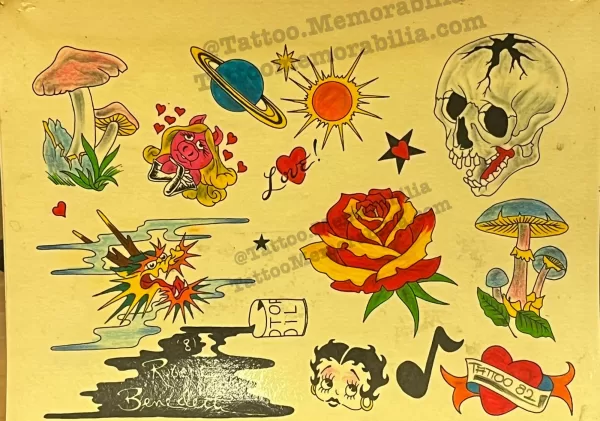 Vintage Tattoo Flash Robert Benedetti 1981