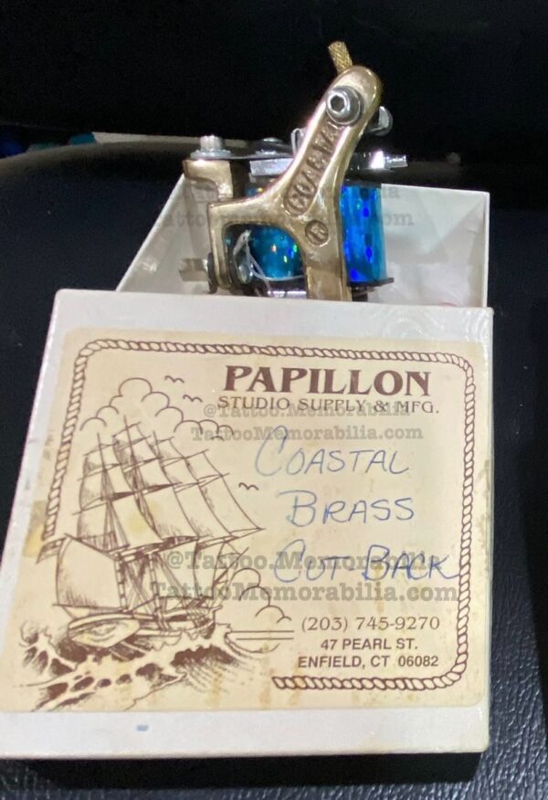 Papillon Tattoo Coastal Brass Cut-Back Tattoo Machine -Vintage