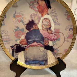 Norman Rockwell The Tattooist Collectors Plate-Rare