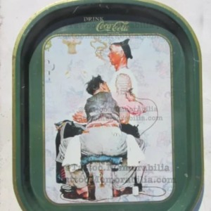 Vintage 1960’s Coca Cola Serving Tray featuring Norman Rockwell’s famous Saturday Evening Post magazine cover "The Tattooist"