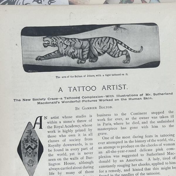 Antique original article on Tattooing from Pearsons Magazine 1902