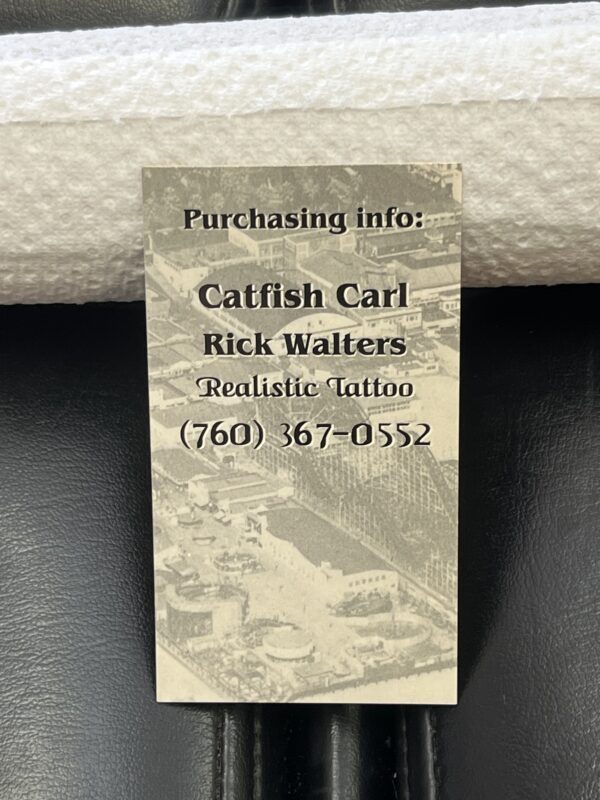 Catfish Carl Rick Walters Jim Dandy Tattoo Machine Business Card - Image 3