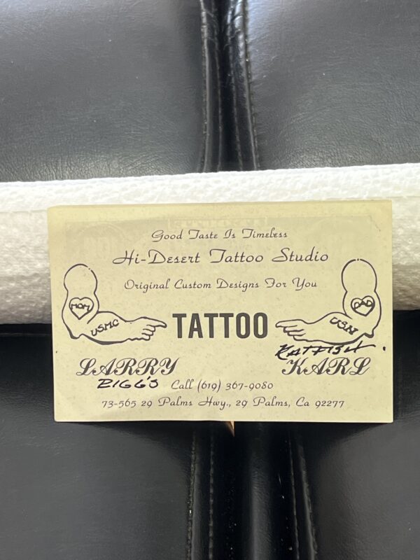 Vintage Catfish Karl Tattoo Artist Business Card