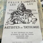 1986 Vintage Felix Leu & Loretta Leu Tattoo Studio Flyer - A4 Poster