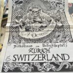 1986 First Swiss Tattoo Convention-Meeting Zurich, Switzerland -Vintage A3 Poster