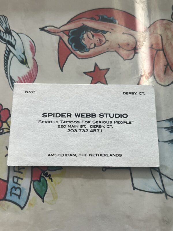 Spider Webb Tattoo Artist Business Card