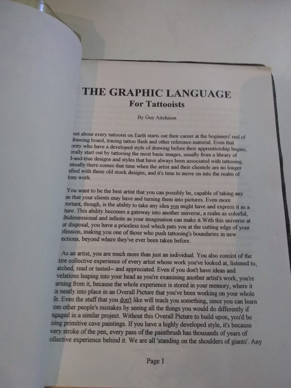 GUY AITCHISON - THE GRAPHIC LANGUAGE - FOR TATTOOISTS 1996 MAGAZINE