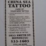 Mike Malone Tattoo Artist Business Card China Sea Tattoo 