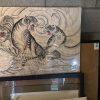 Joanna Yun Tattoo Artist Original Vintage Painting Three White Tigers Tattoo Design