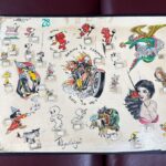 Original Vintage Tattoo Flash by Joanna Yun 1980`s