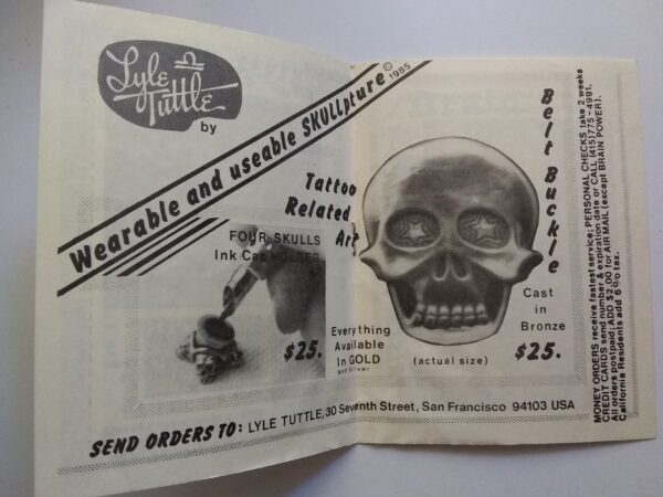 Lyle Tuttle -Tattoo Catalogue 1984 Frisco Flyer Tattoo Machine