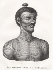French Polynesia Tattooed Native
