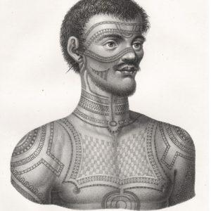 French Polynesia Tattooed Native