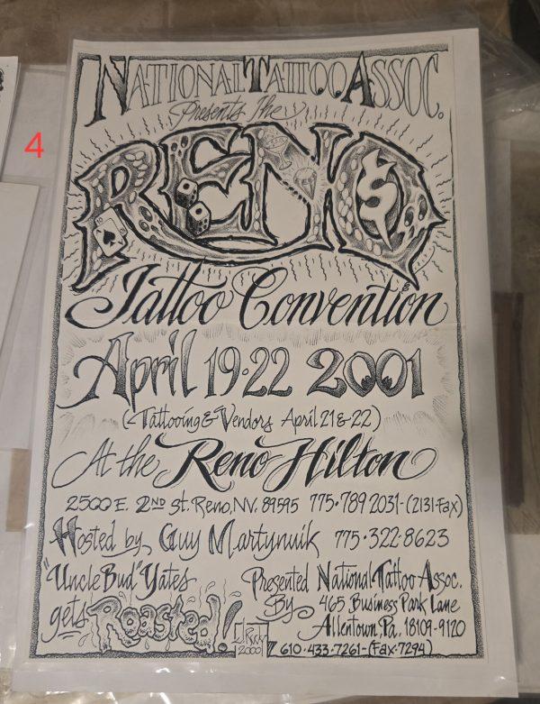 2001 National Tattoo Association-Poster-Jack Rudy -Reno