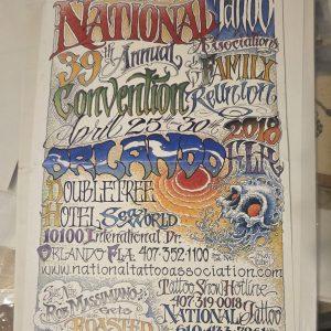 2018 National Tattoo Association-Poster-Jack Rudy -Orlando, Florida
