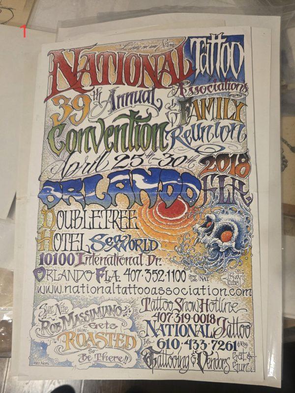 2018 National Tattoo Association-Poster-Jack Rudy -Orlando, Florida
