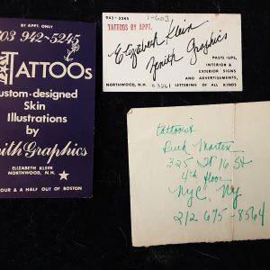 🚨1977🚨 👉Letters from tattoo artist Elizabeth Klein about retiring from tattooing in 1977. Zenith Graphics, New Hampshire 👉This lot includes everything you see in the images