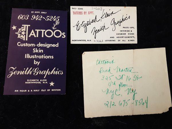 🚨1977🚨 👉Letters from tattoo artist Elizabeth Klein about retiring from tattooing in 1977. Zenith Graphics, New Hampshire 👉This lot includes everything you see in the images