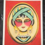 Aaron Bell Tattoo Flash 2006 Blush Woman