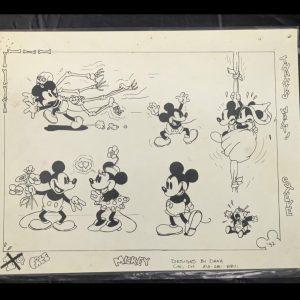 Mickey Mouse Tattoo Flash by Dana Brunson 1992