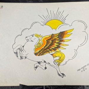 Vintage Tattoo Flash Sheets (4) Pro Flash Co. 1970`s (4) Vintage Tattoo Flash Sheets Pro Flash Co. Very Good Condition 1970`s