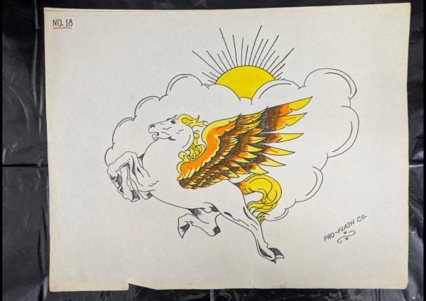 Vintage Tattoo Flash Sheets (4) Pro Flash Co. 1970`s (4) Vintage Tattoo Flash Sheets Pro Flash Co. Very Good Condition 1970`s
