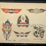Vintage Spaulding Flash 1976 3N Harley Davidson Tattoo Designs