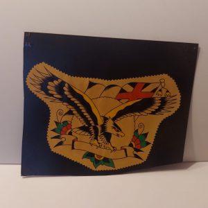 Vintage Hand Colored Tattoo Flash Cutouts 1970`s Vintage tattoo flash from the 1970`s Hand Colored Tattoo Design Cutouts Artist Unknown