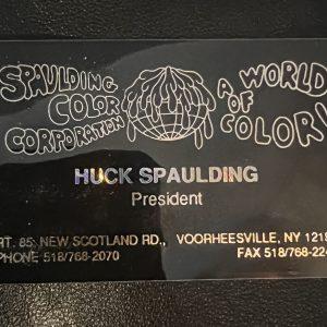 Huck Spaulding Business Card 1980‘s