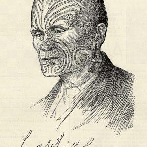 Antique Newspaper 1890 Maori Chief Tawhiao