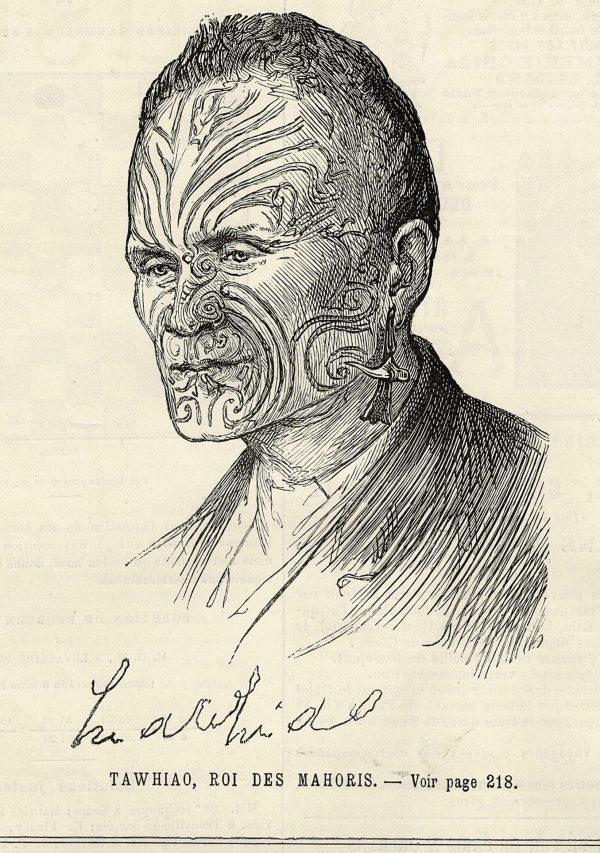 Antique Newspaper 1890 Maori Chief Tawhiao